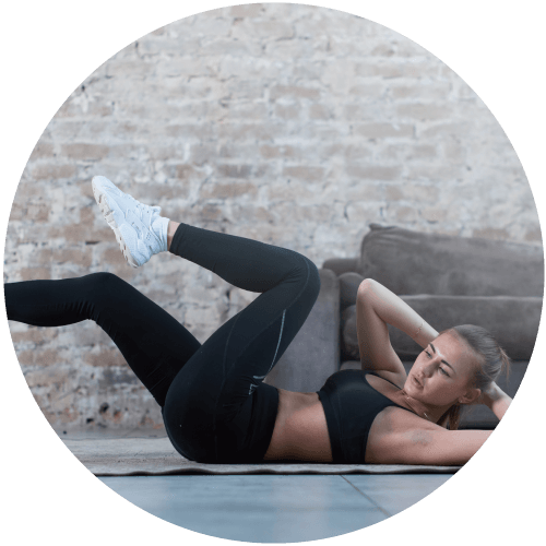 側腹捲腹—腹斜肌